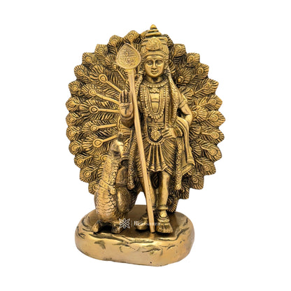 Brass Kartik Statue for Home and Decor Show Piece for Living Room Height 26 cm Weight 3.85 Kg