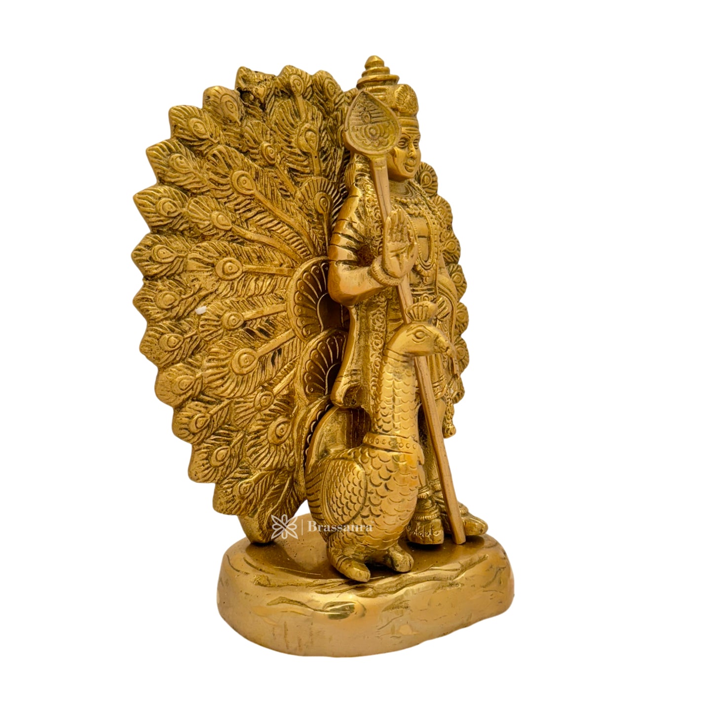 Brass Kartik Murti for Home and Decor Show Piece for Living Room Height 26 cm Weight 3.85 Kg.