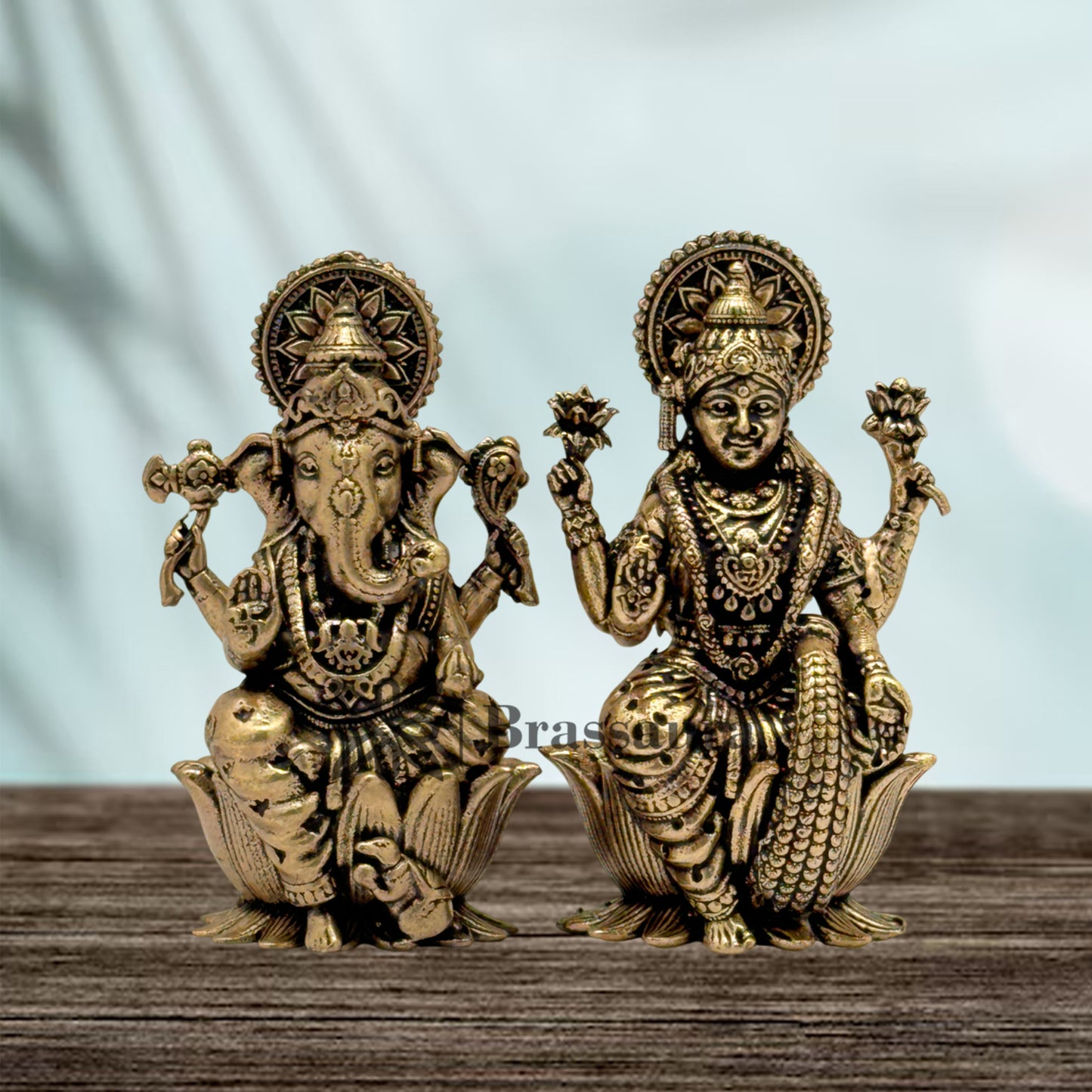 Brass Super Fine Lakshmi Ganesh Weight 0.100 kg & Height 2.5 Inch