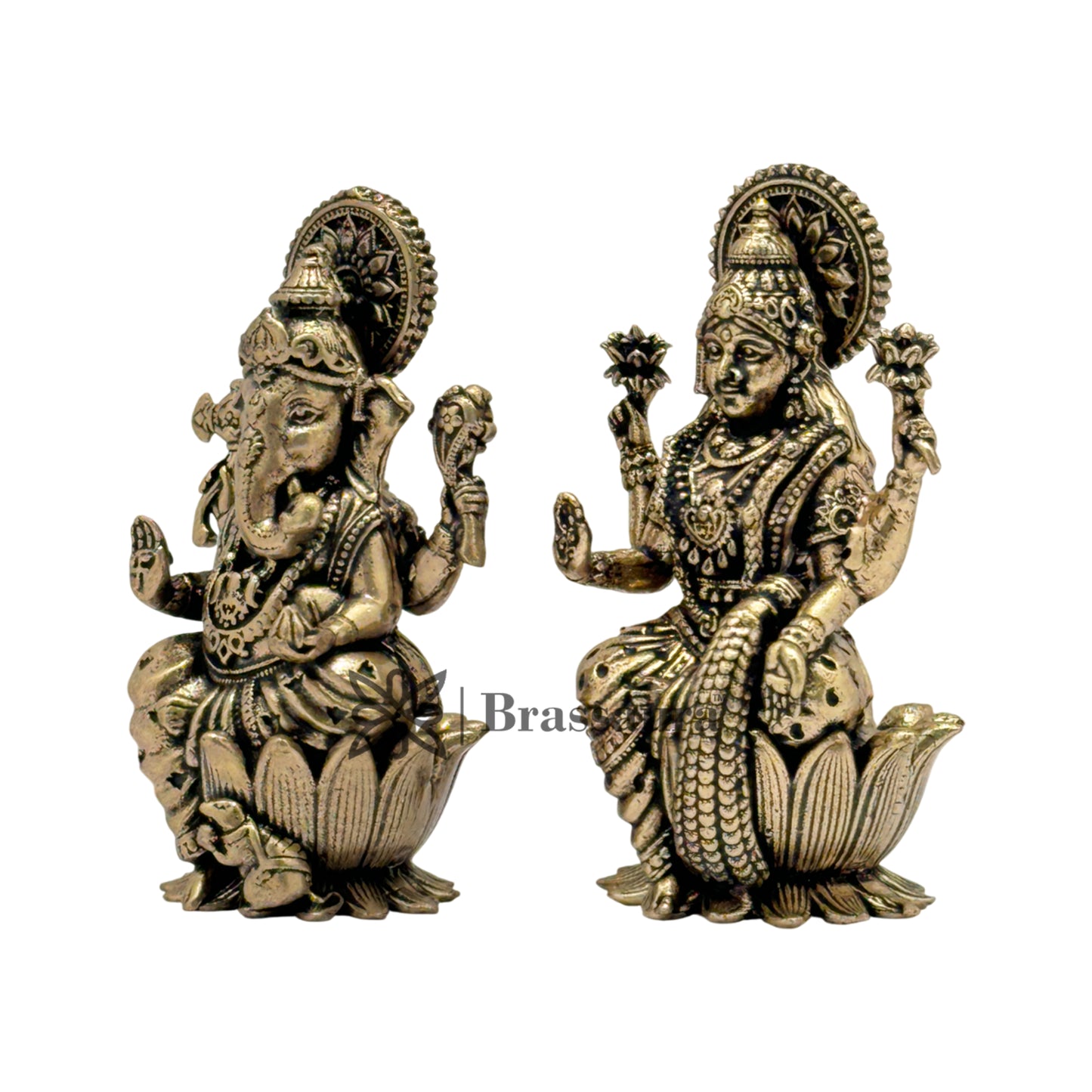 Brass Super Fine Lakshmi Ganesh Weight 0.100 kg & Height 2.5 Inch