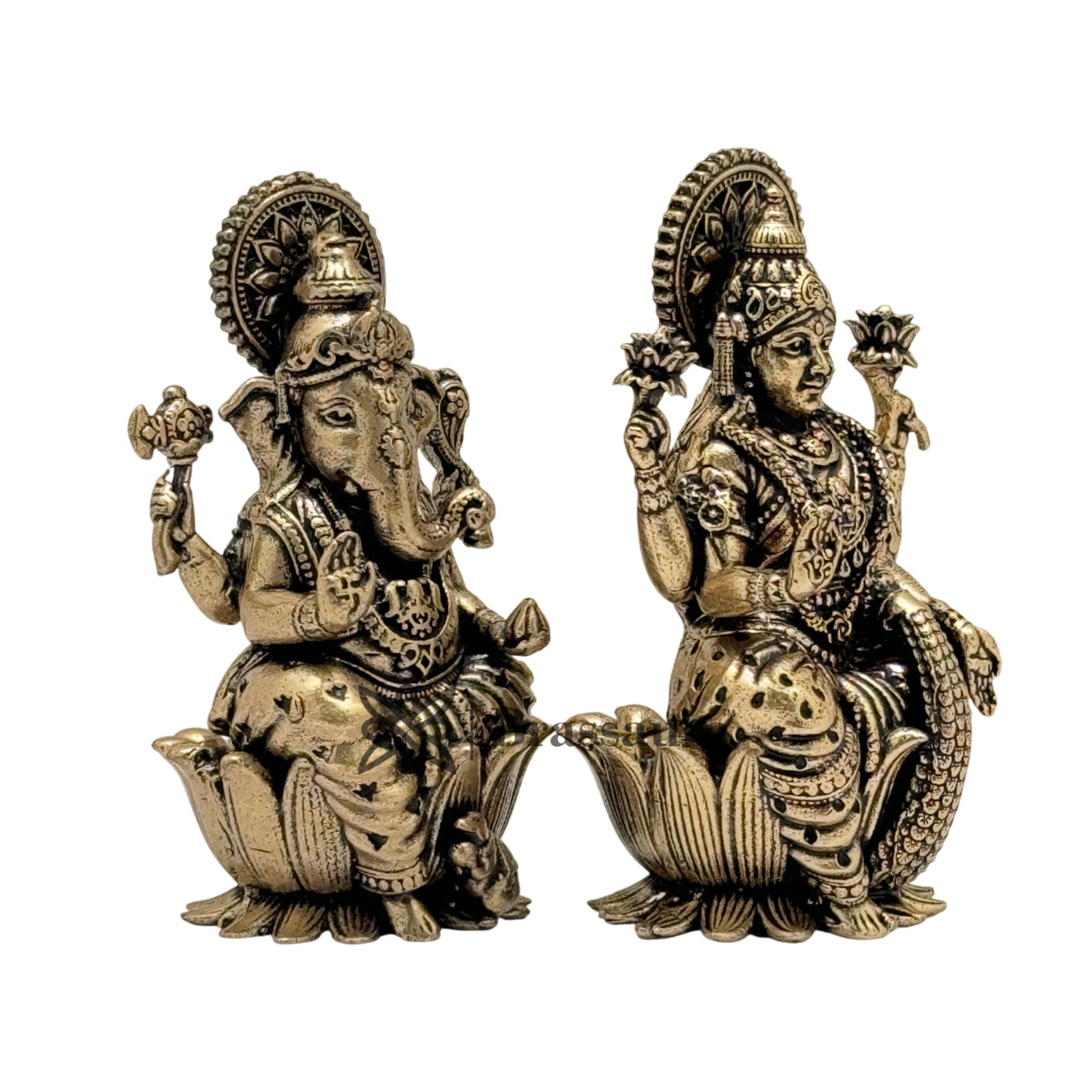 Brass Super Fine Lakshmi Ganesh Weight 0.100 kg & Height 2.5 Inch