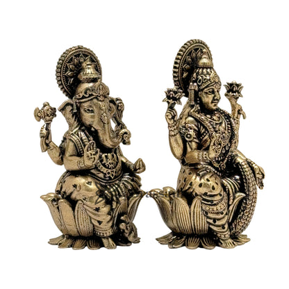 Brass Super Fine Lakshmi Ganesh Weight 0.100 kg & Height 2.5 Inch