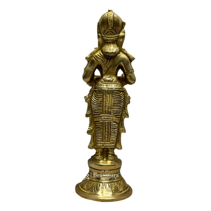 Brass Golden Laxmi MATA Murti for Home and Decor Show Piece for Living Room Height 28 cm Weight 1.7 Kg