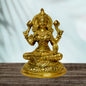 Brass Golden Sitting Laxmi MATA On Chowki Murti for Home and Decor Show Piece for Living Room  Height 24 cm Weight 3.44 Kg