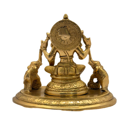 Brass Laxmi Murti for Home and Decor Show Piece for Living Room Height 15 cm Weight 1.63 Kg