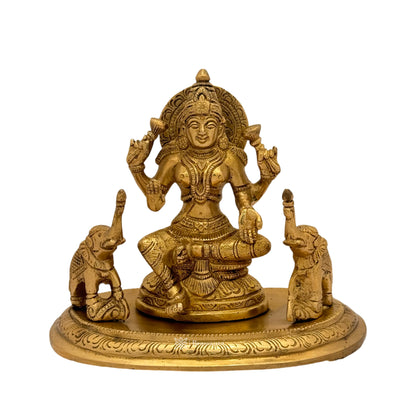 Brass Laxmi Murti for Home and Decor Show Piece for Living Room Height 15 cm Weight 1.63 Kg