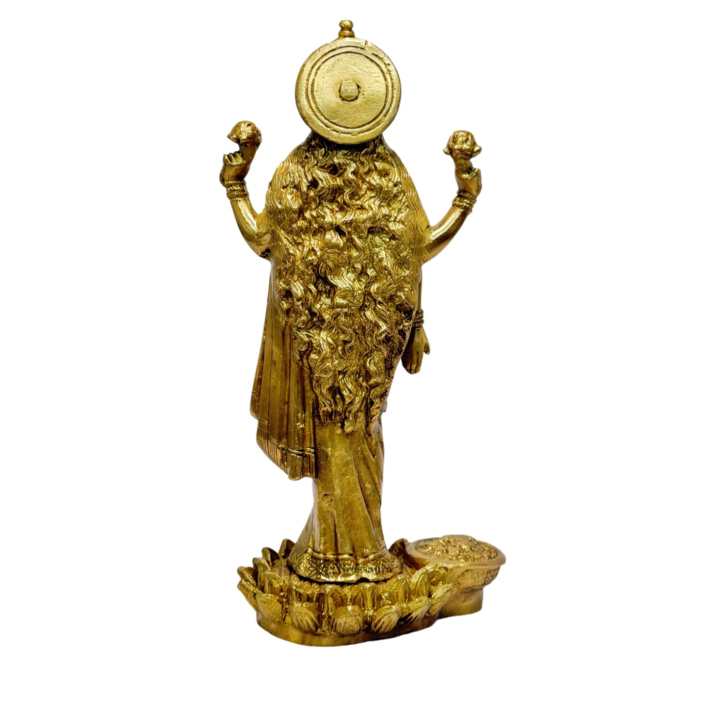 Brass Dhan Laxmi Devi Murti for Home and Decor Show Piece for Living Room Height 25 cm Weight 2.1 Kg