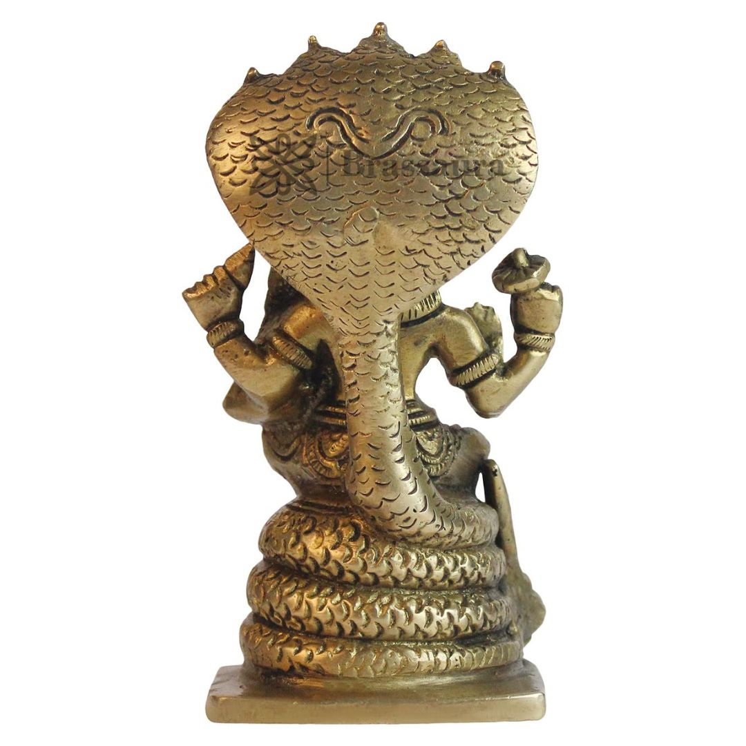 Brass Narasimha Murti for Home and Decor Pooja Room and Temple Height 15 cm and Weight .95 Kg