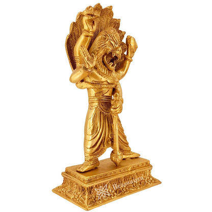 Big Brass Vishnu Laxmi Statue Showpiece for Home Pooja Room and Temple Office Decor and Diwali Gifts Items Height 30 cm and Weight 2.9 Kg