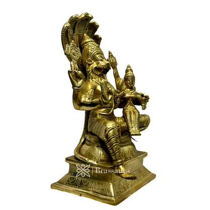 Big Brass Narasimha Murti for Home and Decor Height 31 cm and Weight 6.11 Kg