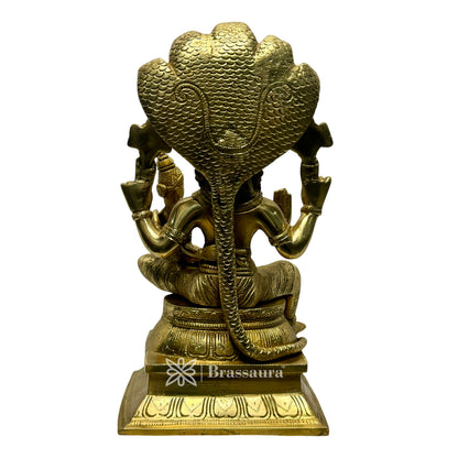 Big Brass Narasimha Murti for Home and Decor Height 31 cm and Weight 6.11 Kg