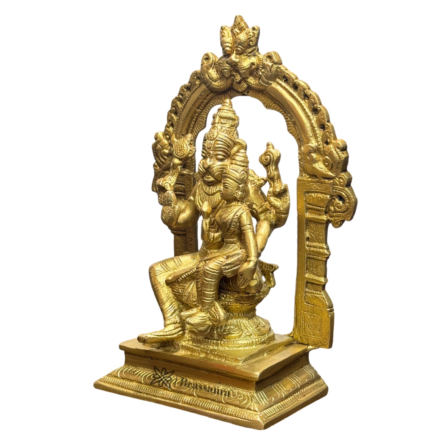 Brass Narasimha Murti for Home and Decor Height 20 cm and Weight 1.9 Kg