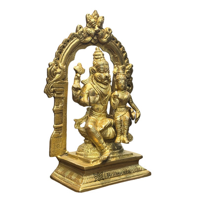 Brass Narasimha Murti for Home and Decor Height 20 cm and Weight 1.9 Kg