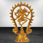 Brass Golden Finish Quality Dancing Natraj God Idols for Home and Decor Weight 1.1 Kg Height 25 cm