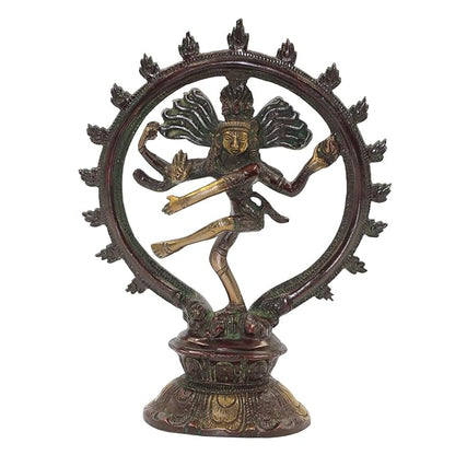 Brass Golden Finish Quality Dancing Natraj God Idols for Home and Decor Height 24 cm Weight 1.7 gram