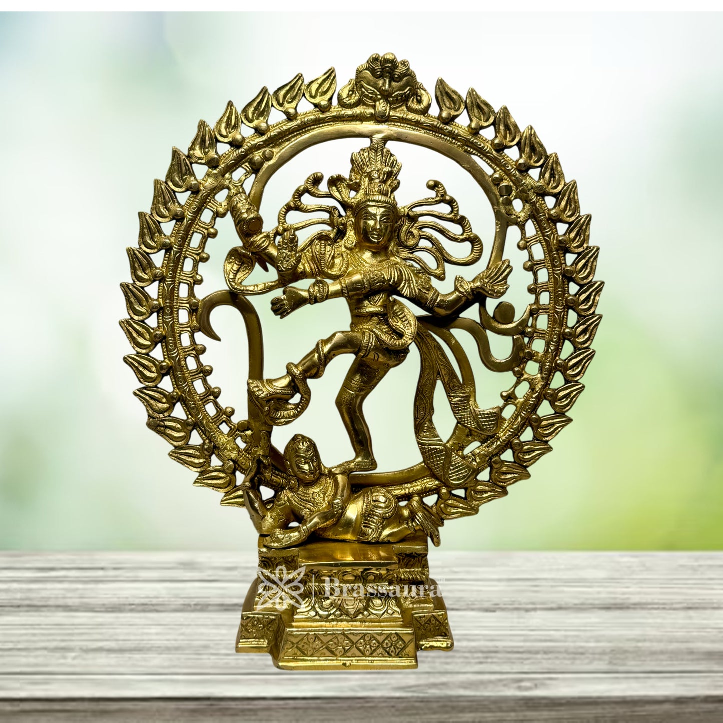 Big Brass Golden Finish Quality Dancing Natraj God Idols for Home and Decor Height 42 cm Weight 6.3 Kg