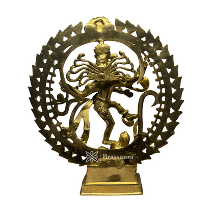 Big Brass Golden Finish Quality Dancing Natraj God Idols for Home and Decor Height 42 cm Weight 6.3 Kg