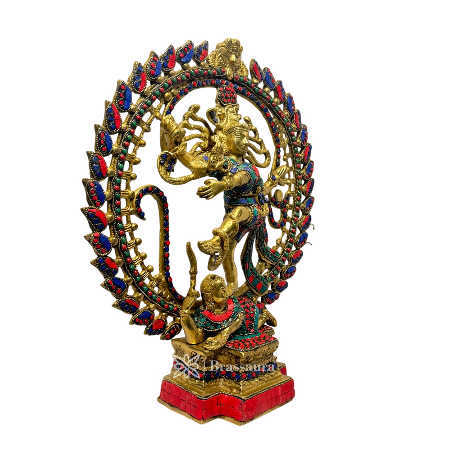 Big Brass Golden Finish Quality Dancing Natraj God Idols for Home and Decor Height 42 cm Weight 6.3 Kg