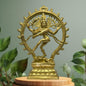 Brass Golden Finish Quality Dancing Natraj God Idols for Home and Decor Brass Weight 3.3 Kg Height 33 cm