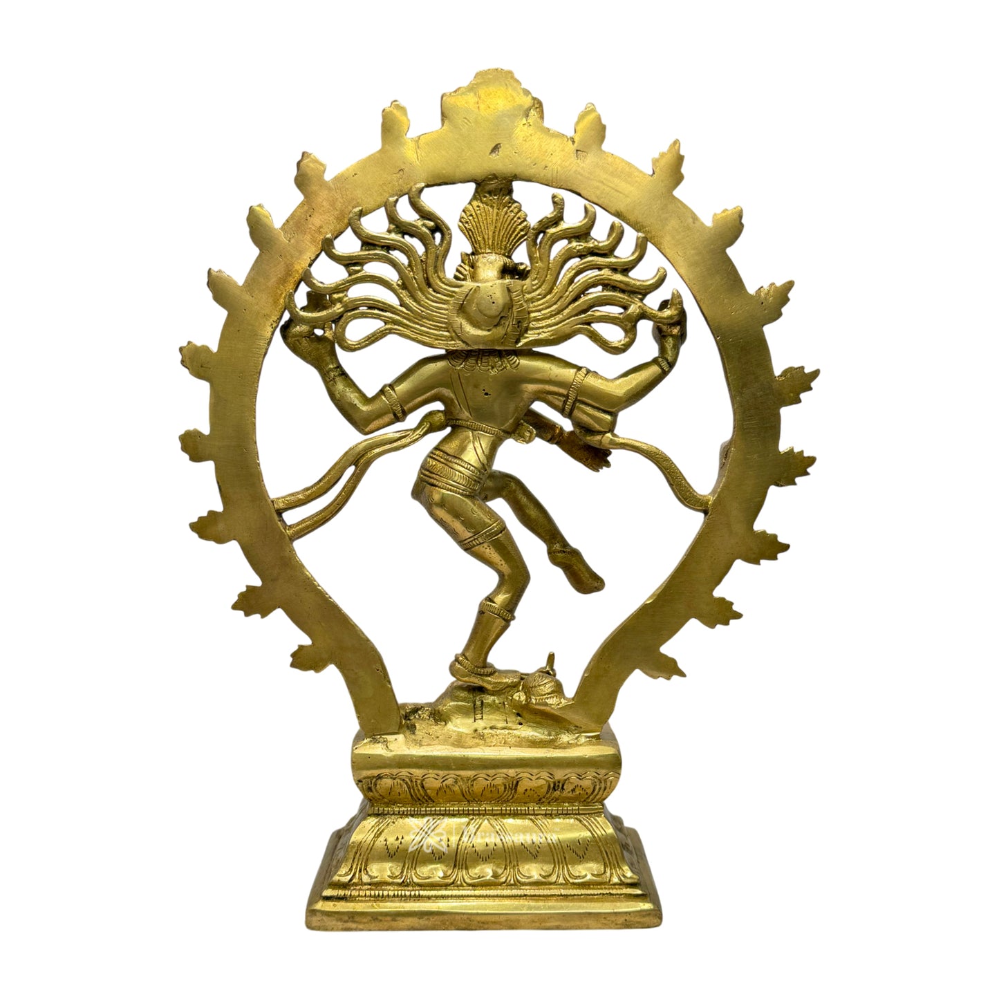 Brass Golden Finish Quality Dancing Natraj God Idols for Home and Decor Brass Weight 3.3 Kg Height 33 cm