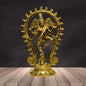 Brass Golden Finish Quality Dancing Natraj God Idols for Home and Decor Weight 1.1 Kg Height 25 cm