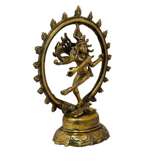 Brassaura™ Black Patina Dancing Nataraj Idol | Brass Mastercraft | Height 9.5 Inches & Weight 1.7 kgs