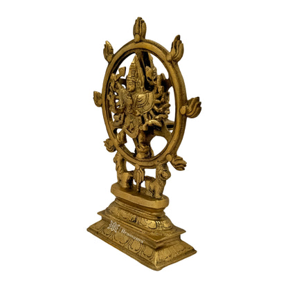 Brass Golden Finish Quality Dancing Natraj God Idols for Home and Decor Height 24 cm Weight 2.17 Kg