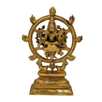 Brass Golden Finish Quality Dancing Natraj God Idols for Home and Decor Height 24 cm Weight 2.17 Kg