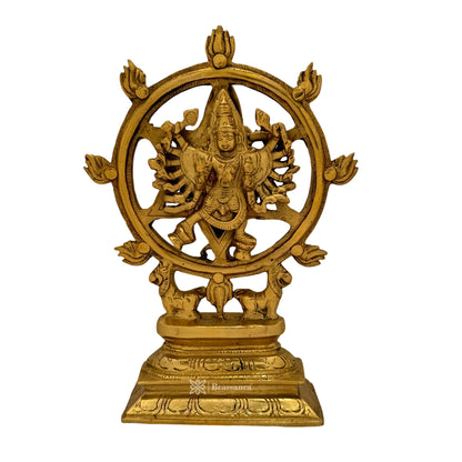 Brass Golden Finish Quality Dancing Natraj God Idols for Home and Decor Height 24 cm Weight 2.17 Kg