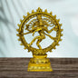 Brass Big Size Golden Finish Quality Dancing Natraj God Idols for Home and Decor Weight 3.6 Kg Height 33 cm