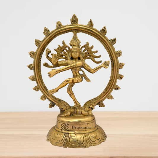 Brass Dancing Natraj Statue Weight 1.7 Kg And Height 9.5 Inch
