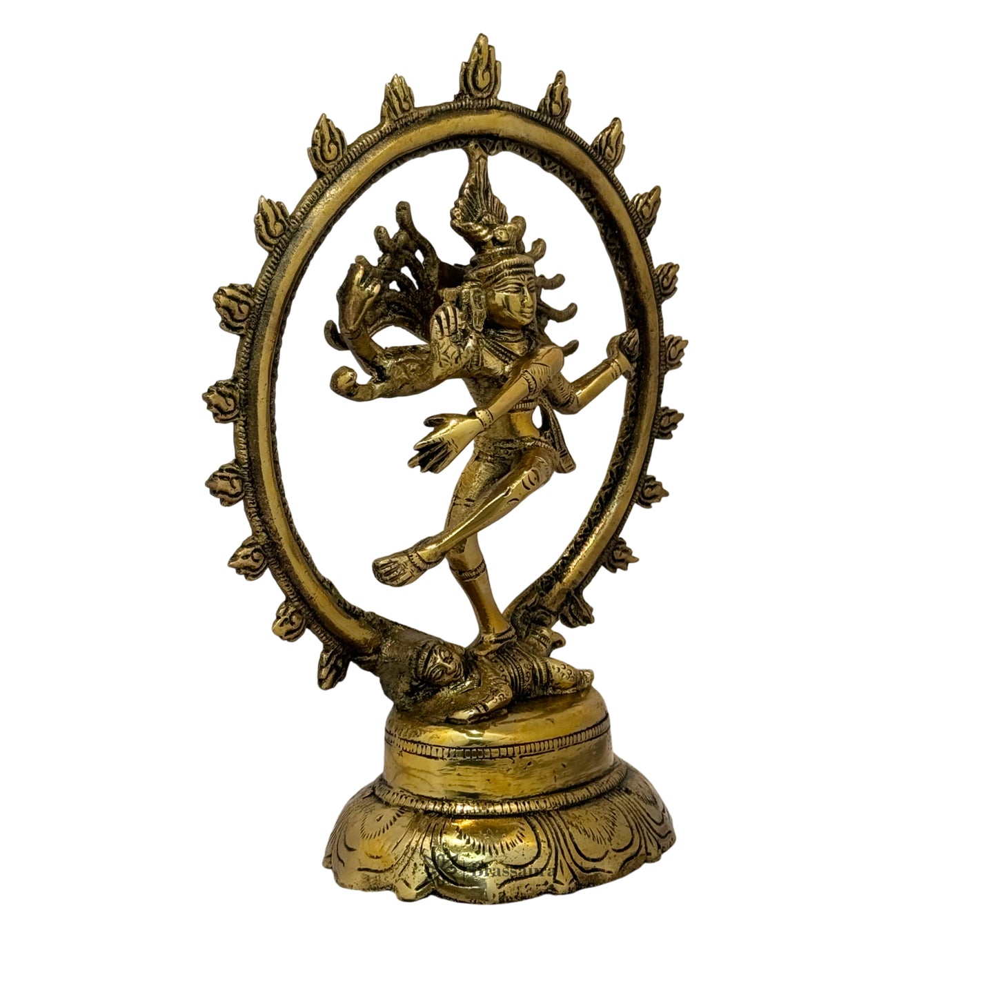 Brass Golden Finish Quality Dancing Natraj God Idols for Home and Decor Height 24 cm Weight 1.7 gram