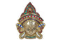 Brass Gem Stone Work Parvati Brass god Idol for Wall Hanging Weight 1.38 Kg Height 28 cm