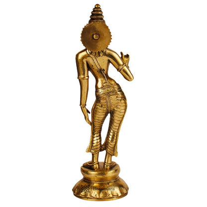 Brass Uma Devi Parvati MATA Murti for Home and Decor Show Piece for Living Room Height 28 cm Weight 1.7 Kg