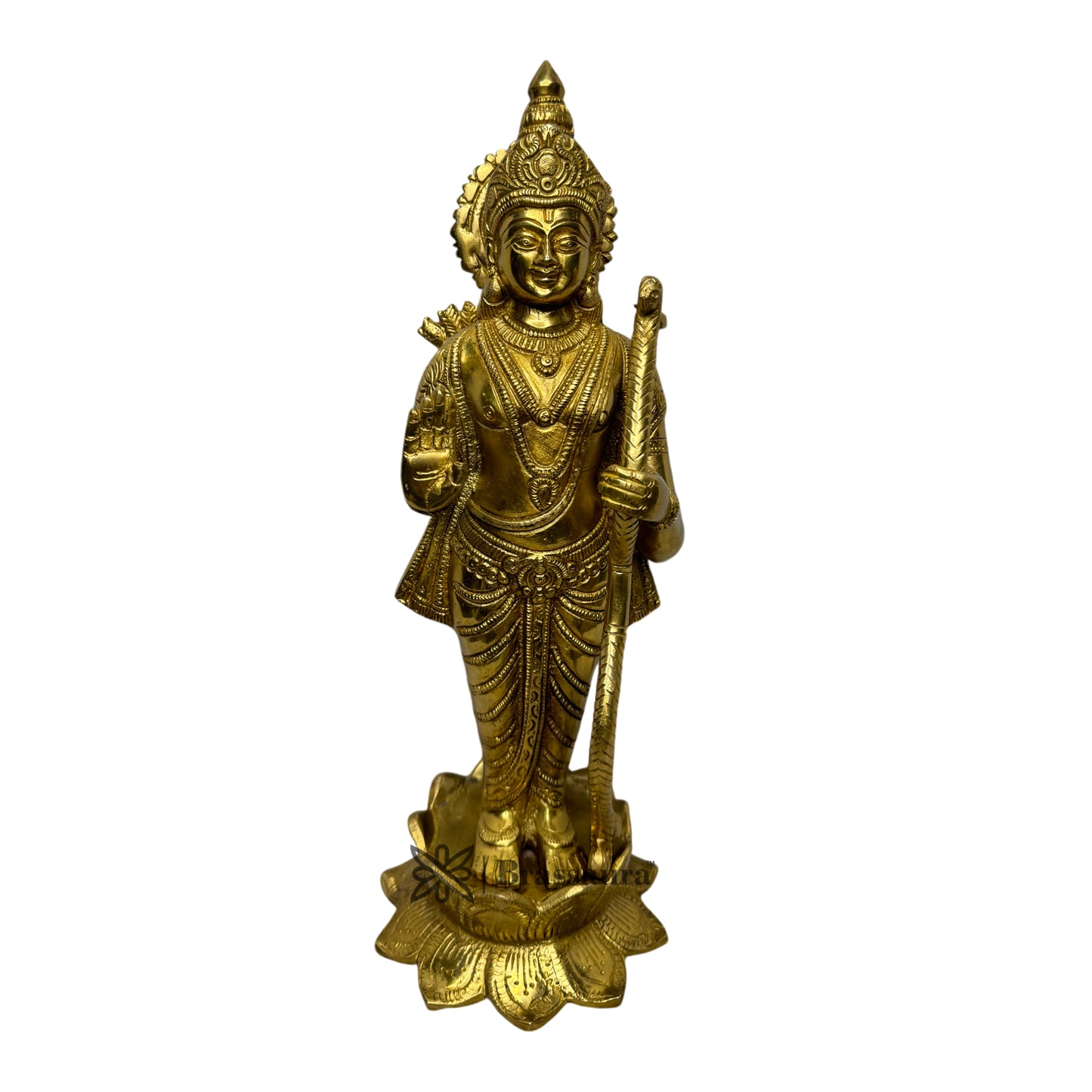 Brass Ram Darbar Murti for Home Bhagwan Ram Darbar with Sita Laxman Hanuman Idol Statue Large Size Height 37 cm Weight 18 Kg