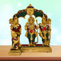 Brass Gem Stone Work Ram Darbar Murti for Home Bhagwan Ram Darbar with Sita Laxman Hanuman Height 23 cm Weight 4.1 Kg