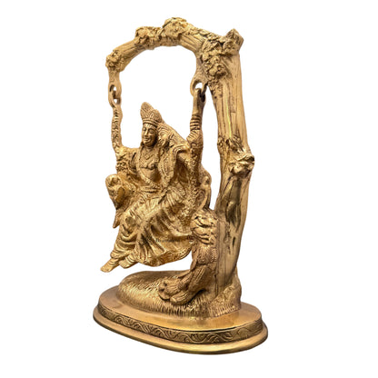 Brass Radha Krishna Murti for Home and Decor Show Piece for Living Room Height 20 cm Weight 1.2 Kg