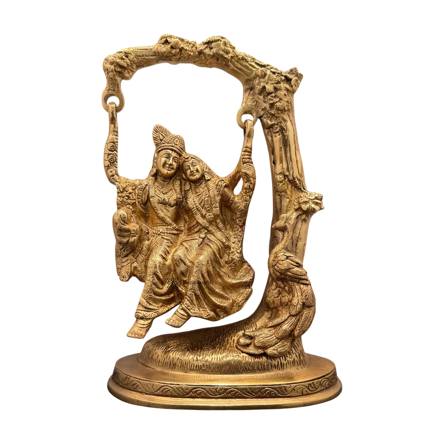 Brass Radha Krishna Murti for Home and Decor Show Piece for Living Room Height 20 cm Weight 1.2 Kg