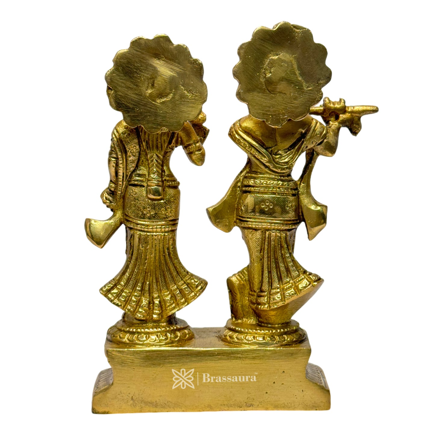 Brass Radha Krishna Murti Quality Home Office Decor Weight 1.41 Kg Height 28 cm