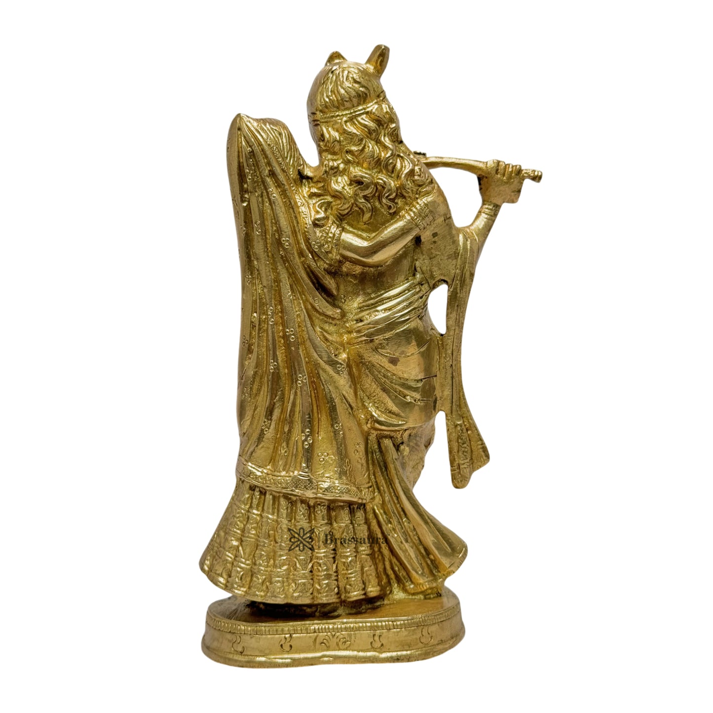 Brass Radha Krishna Murti Quality for Home Office Decor Temple Mandir Decoration Weight 1.5 Kg Height 23 cm