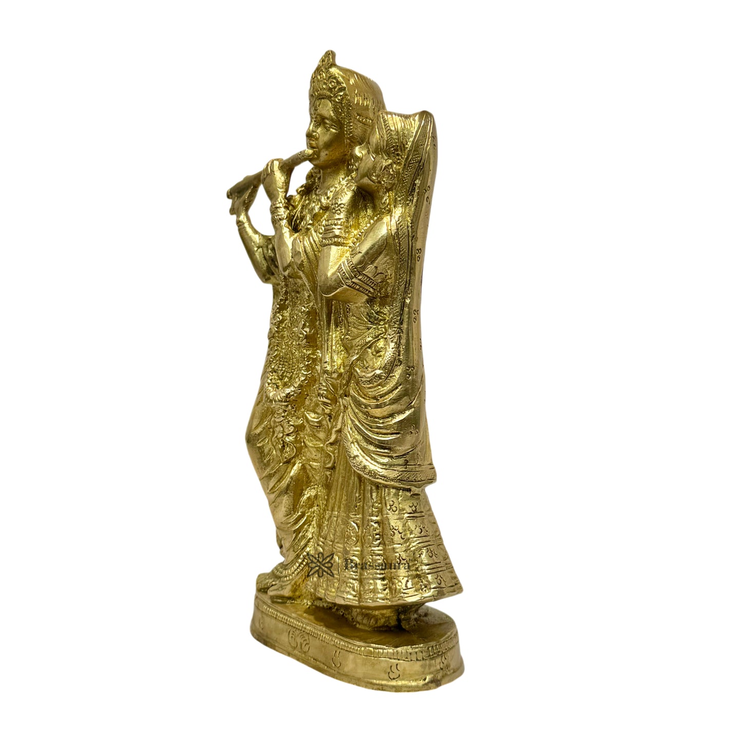 Brass Radha Krishna Murti Quality for Home Office Decor Temple Mandir Decoration Weight 1.5 Kg Height 23 cm