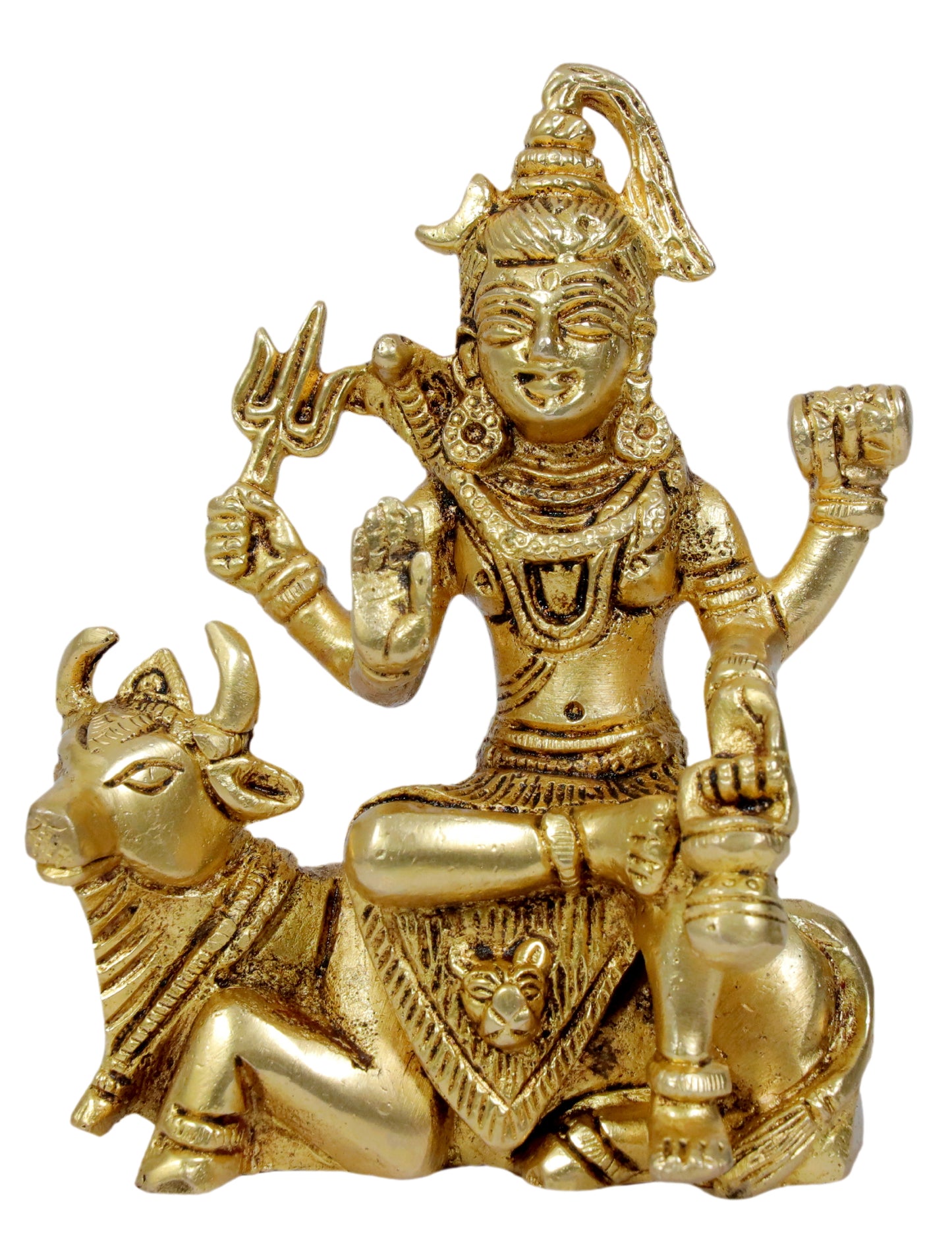 Brass Shiva Murti for Home and Decor Show Piece for Living Room Height 17 cm Weight .77 Kg