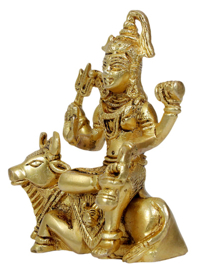 Brass Shiva Murti for Home and Decor Show Piece for Living Room Height 17 cm Weight .77 Kg