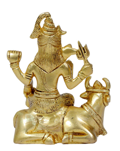 Brass Shiva Murti for Home and Decor Show Piece for Living Room Height 17 cm Weight .77 Kg