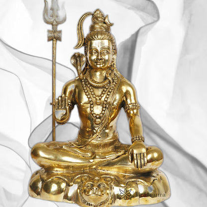 Brass Shiva Murti for Home and Decor Show Piece for Living Room Height 48 cm Weight 12 Kg