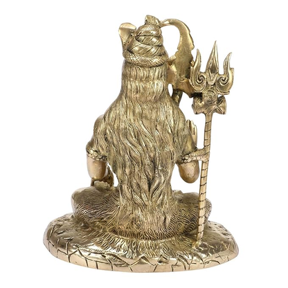 Brass Shiva Murti for Home and Decor Show Piece for Living Room Height 28 cm Weight 4.1 Kg