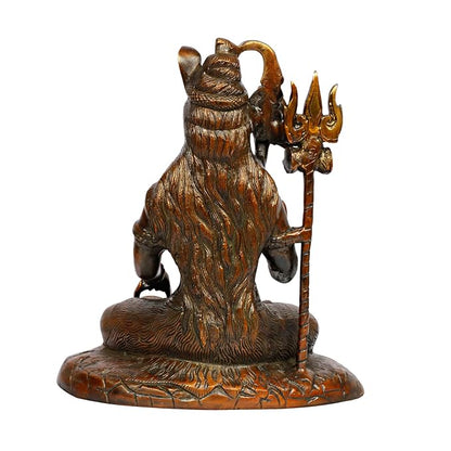 Brass Dark Shiva Idols for Home and Decor Show Piece Height 28 cm Weight 4.4 Kg