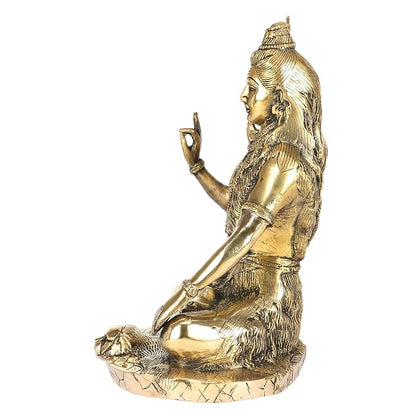 Brass Shiva Murti for Home and Decor Show Piece for Living Room Height 18 cm Weight 3.5 Kg