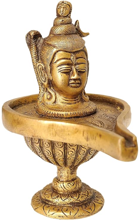 Brass Shivalinga Murti for Home and Decor ShowPiece for Living Room Height 17 cm Weight 1 Kg