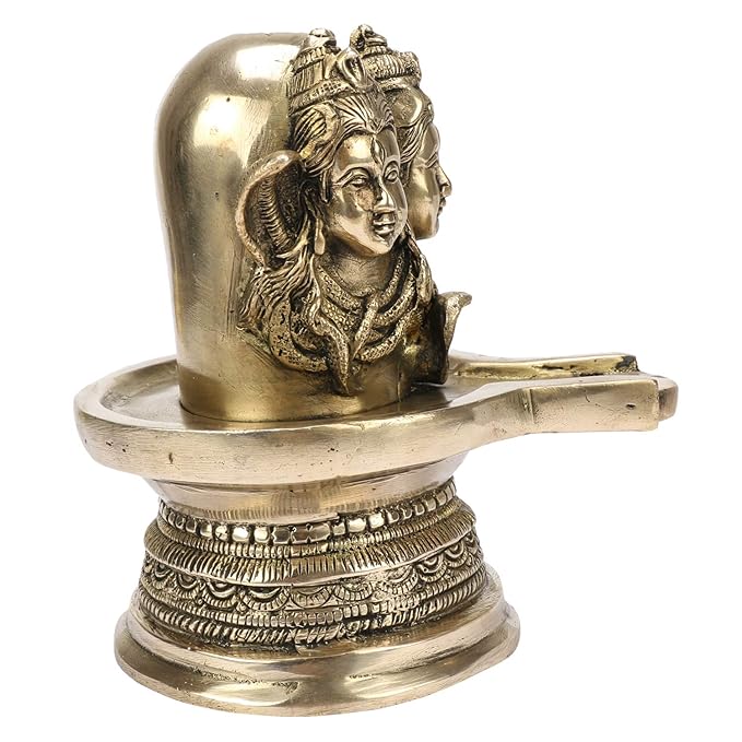 Brass Shivalinga Murti for Home and Decor Height 19 cm Weight 2.8 Kg